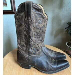 J. B. Dillon Brown Goat Leather Western Boots